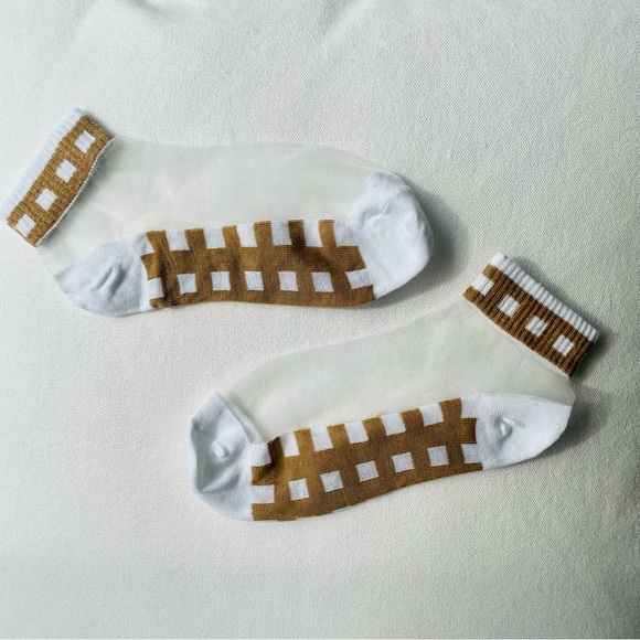 1 Mesh Fishnet Socks Mixed Fiber Transparent Stretch Elastic Ankle Net Yarn Thin - Picture 2 of 16